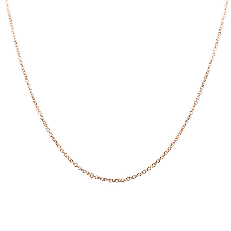 9ct Rose Gold Cable Chain-Necklace-Walker & Hall