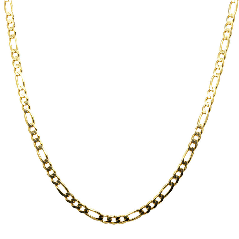9ct Yellow Gold Figaro Chain-Necklace-Walker & Hall