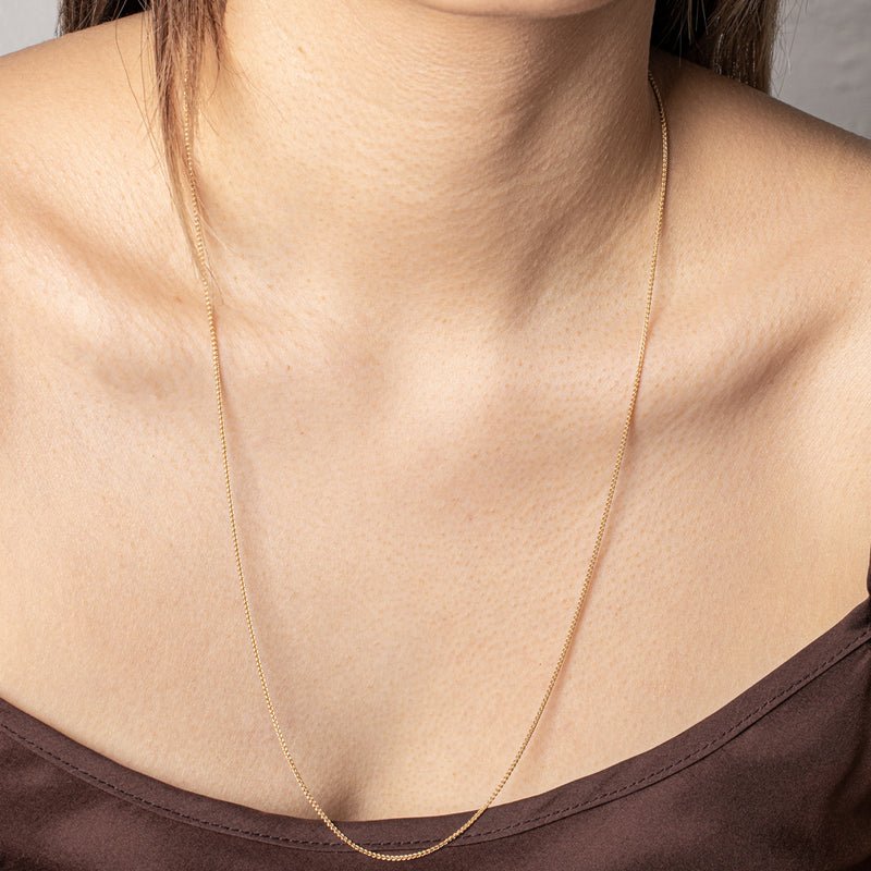 18ct Yellow Gold 1mm Wheat Chain-Necklace-Walker & Hall