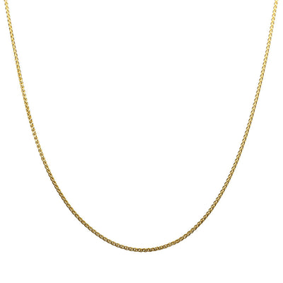 18ct Yellow Gold 1mm Wheat Chain-Necklace-Walker & Hall