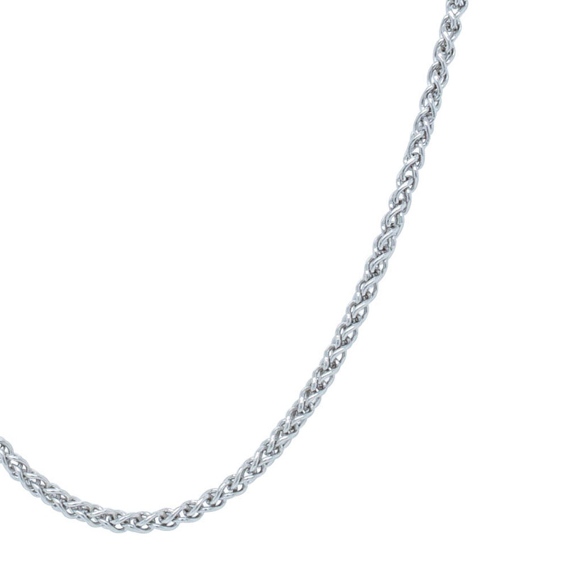 Platinum Wheat Chain Necklace-Necklace-Walker & Hall