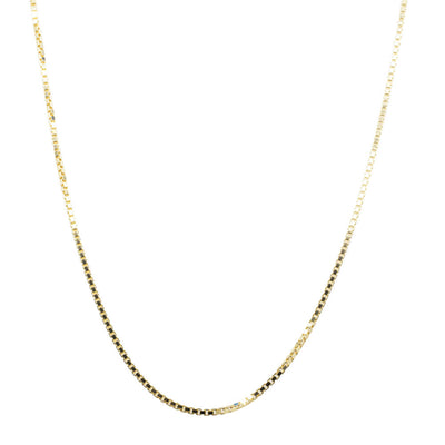 9ct Yellow Gold 1.2mm Box Link Chain-Necklace-Walker & Hall