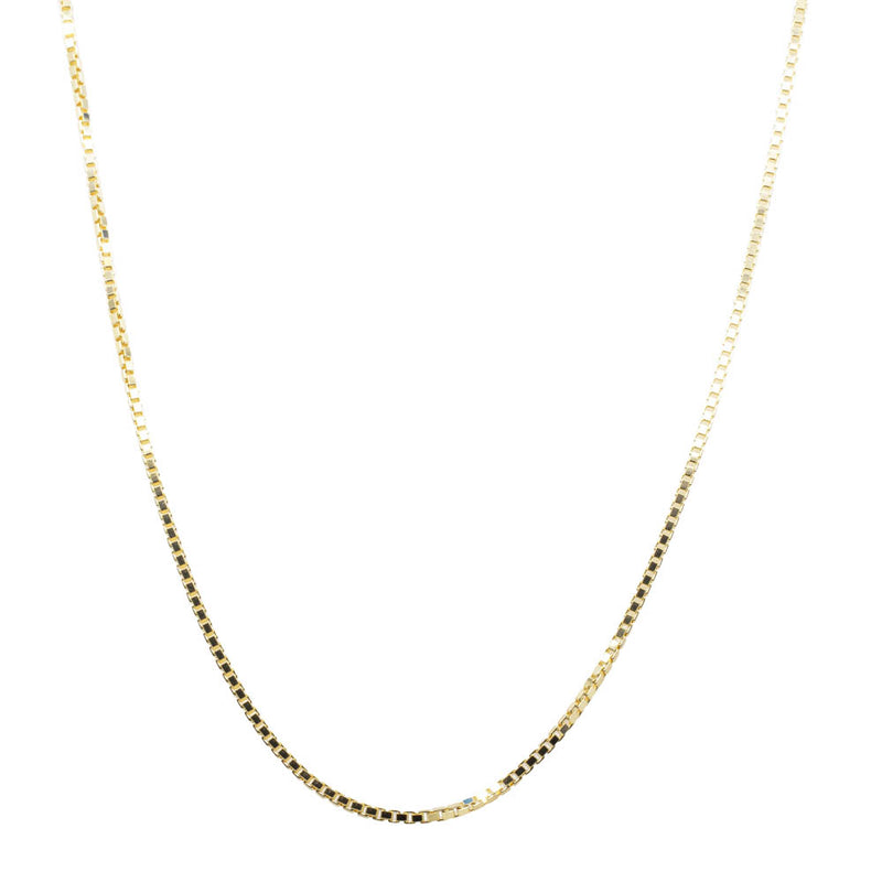 9ct Yellow Gold 1.2mm Box Link Chain-Necklace-Walker & Hall