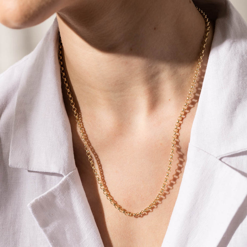 9ct Yellow Gold Belcher Chain-Necklace-Walker & Hall