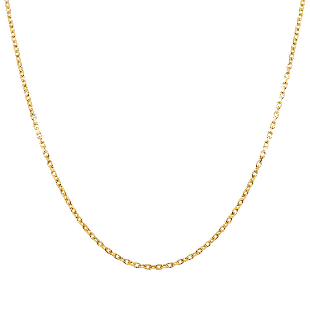 9ct Yellow Gold Noted Letter-Necklace-Walker & Hall