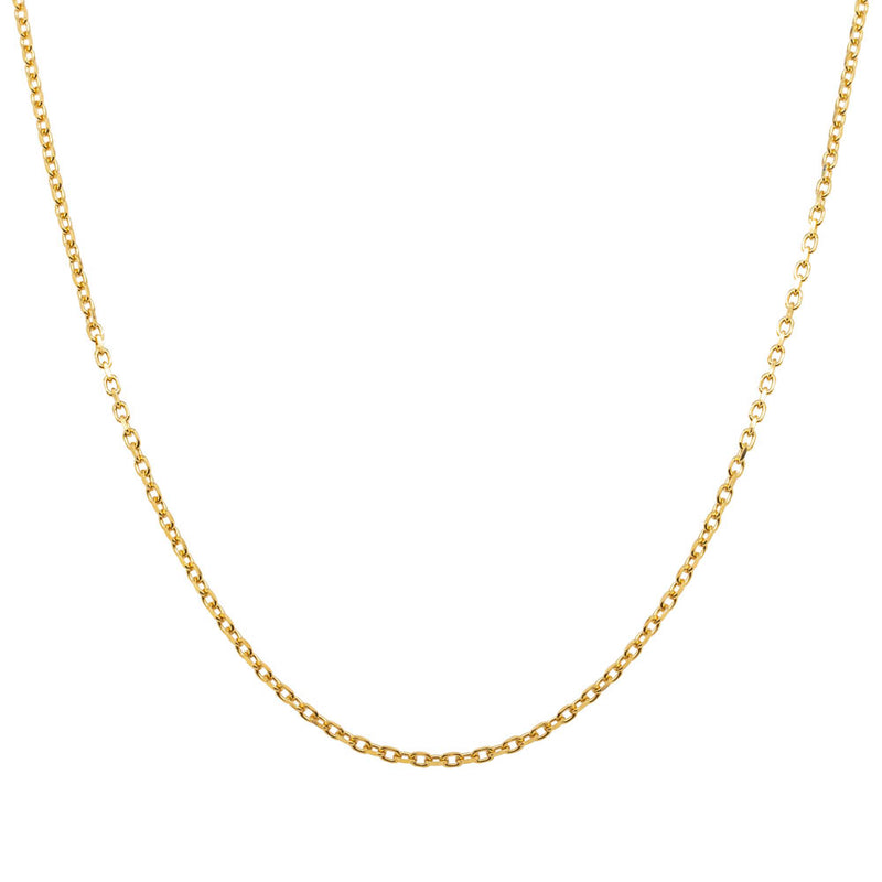 9ct Yellow Gold Noted Letter-Necklace-Walker & Hall