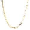 18ct Yellow Gold Paperclip Link Necklace-Necklace-Walker & Hall