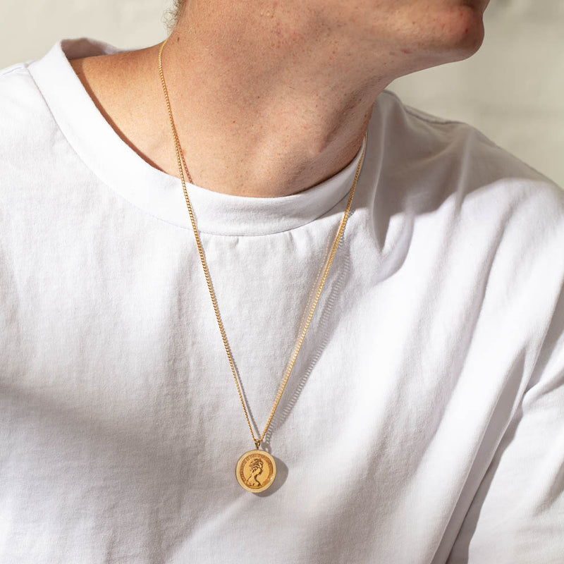 9ct Yellow Gold Pendant with Full Sovereign-Necklace-Walker & Hall