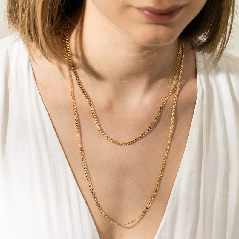 9ct Yellow Gold Curb Chain-Necklace-Walker & Hall