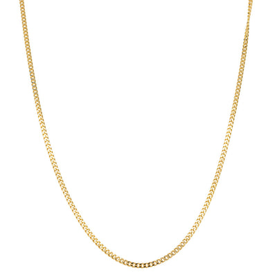 9ct Yellow Gold Curb Chain-Necklace-Walker & Hall