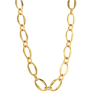 9ct Yellow Gold Modern Oval Link Necklace-Necklace-Walker & Hall