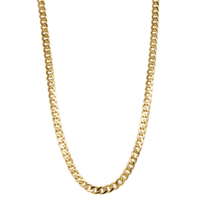 9ct Yellow Gold Hollow Curb Chain-Necklace-Walker & Hall