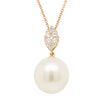 18ct Rose Gold South Sea Pearl & Diamond Pendant-Necklace-Walker & Hall