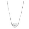 18ct White Gold South Sea Pearl & Diamond Pendant With Chain-Necklace-Walker & Hall