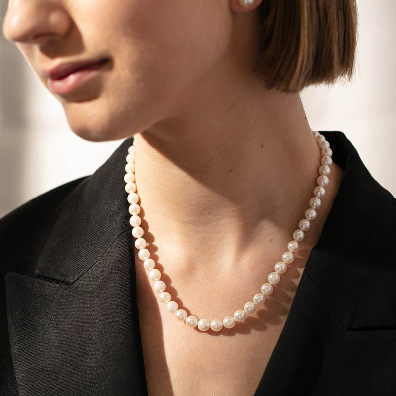 9ct Yellow Gold Akoya Pearl Strand-Necklace-Walker & Hall