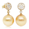18ct Yellow Gold Pearl & Diamond Earrings-Earrings-Walker & Hall