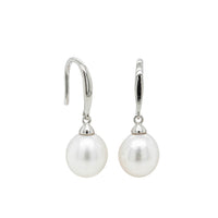 Sterling Silver Freshwater Pearl Drop Earrings-Earrings-Walker & Hall