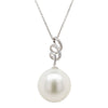 18ct White Gold South Sea Pearl & Diamond Pendant-Necklace-Walker & Hall