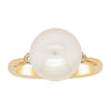 18ct Yellow Gold South Sea Pearl & Diamond Ring-Ring-Walker & Hall