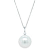18ct White Gold South Sea Pearl & Diamond Pendant-Necklace-Walker & Hall