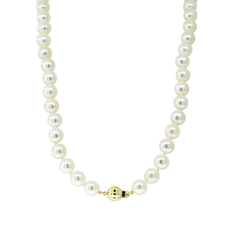 9ct Yellow Gold Akoya Pearl Strand-Necklace-Walker & Hall
