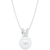 18ct White Gold South Sea Pearl & Diamond Pendant-Necklace-Walker & Hall