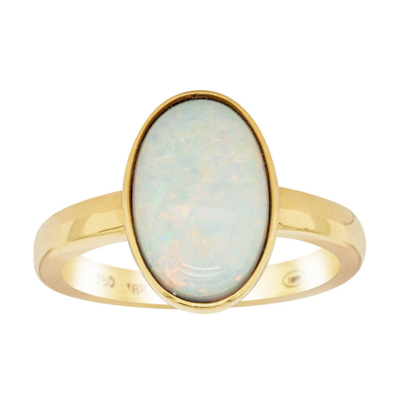 18ct Yellow Gold Opal Ring-Ring-Walker & Hall