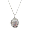 18ct White Gold Opal & Diamond Pendant-Necklace-Walker & Hall