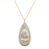 18ct Yellow Gold Opal & Diamond Pendant-Necklace-Walker & Hall