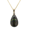 9ct Yellow Gold Opal & Diamond Necklace-Necklace-Walker & Hall