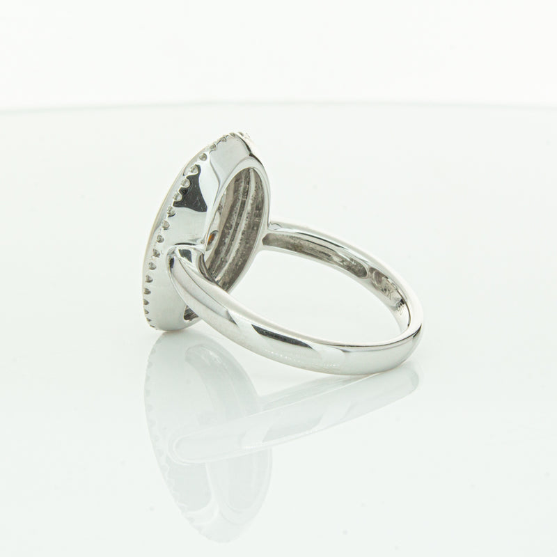 18ct White Gold Opal & Diamond Isla Ring-Ring-Walker & Hall