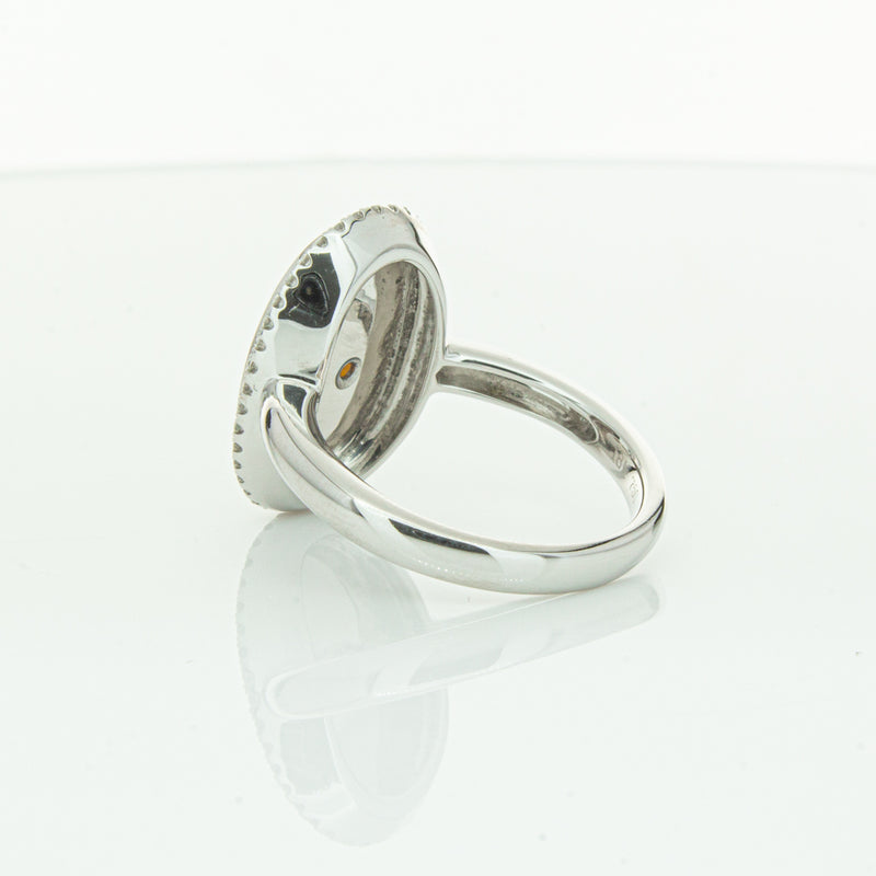 18ct White Gold Opal & Diamond Isla Ring-Ring-Walker & Hall