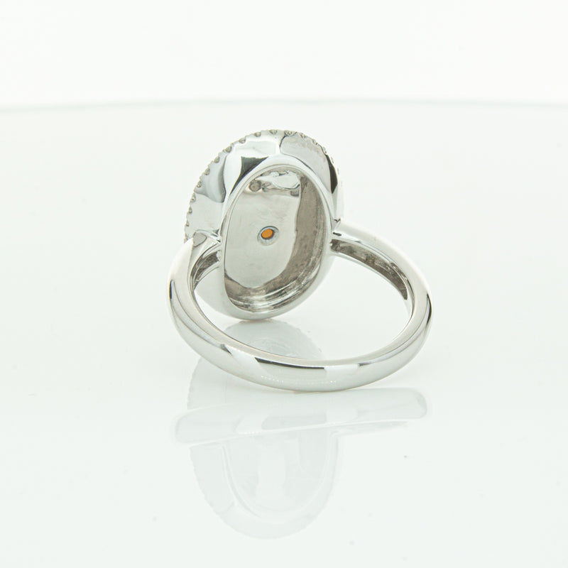 18ct White Gold Opal & Diamond Isla Ring-Ring-Walker & Hall