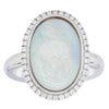 18ct White Gold Opal & Diamond Isla Ring-Ring-Walker & Hall