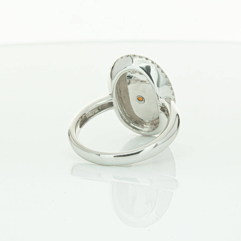 18ct White Gold Opal & Diamond Isla Ring-Ring-Walker & Hall
