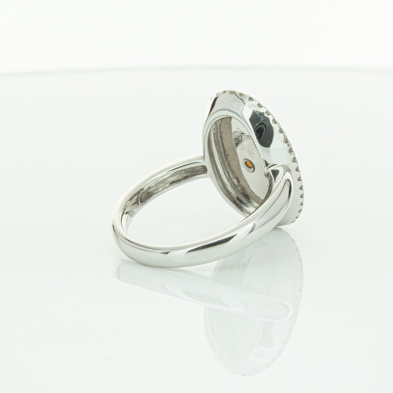 18ct White Gold Opal & Diamond Isla Ring-Ring-Walker & Hall