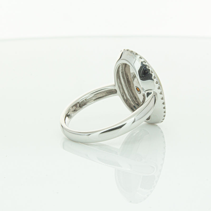 18ct White Gold Opal & Diamond Isla Ring-Ring-Walker & Hall
