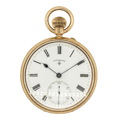 Deja Vu 9ct Yellow Gold Open Face Pocket Watch-Pocket Watch-Walker & Hall