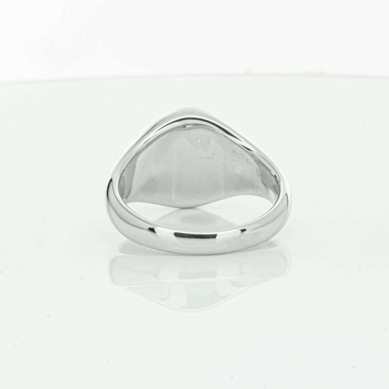 Sterling Silver Oval Onyx Signet Ring-Ring-Walker & Hall