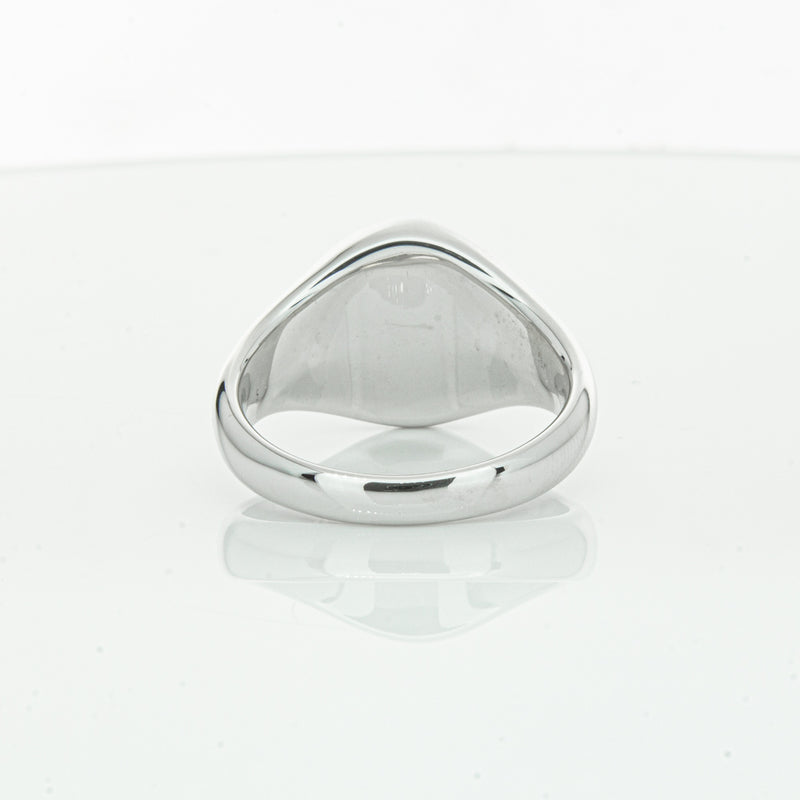 Sterling Silver Oval Onyx Signet Ring-Ring-Walker & Hall