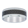 Cobalt Chrome 8mm Carbon Fibre Inlay Ring-Ring-Walker & Hall