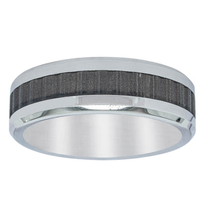 Cobalt Chrome 8mm Rivet Inlay Ring-Ring-Walker & Hall