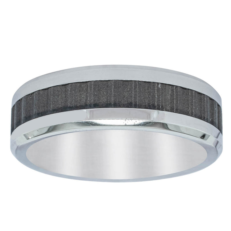 Cobalt Chrome 8mm Rivet Inlay Ring-Ring-Walker & Hall