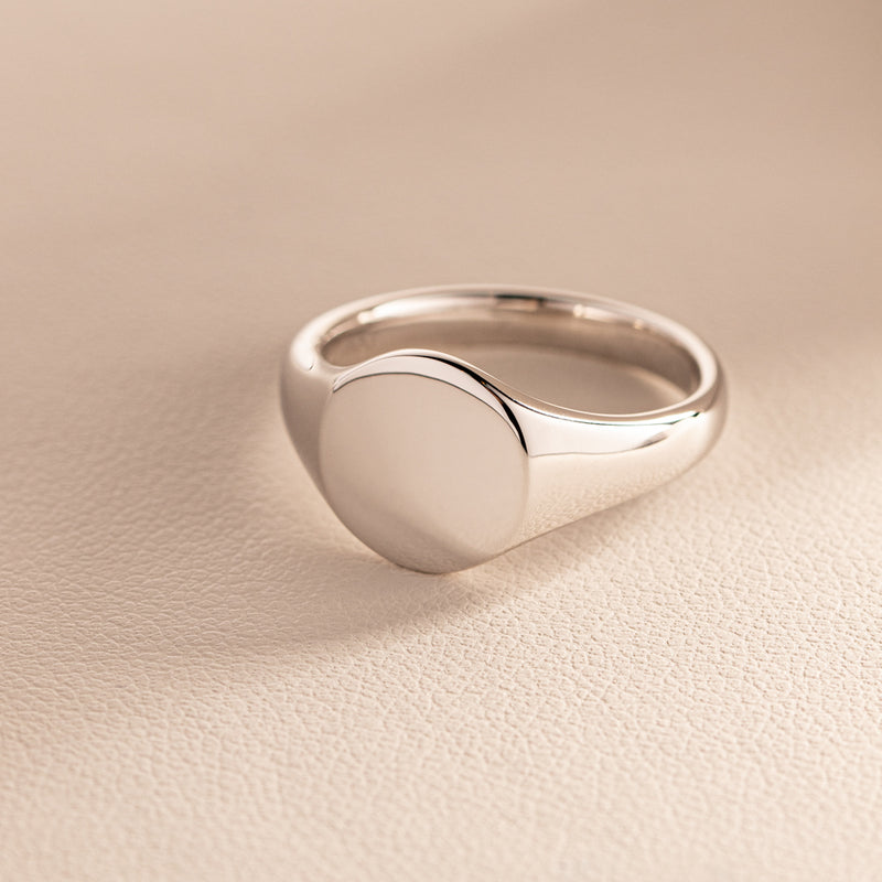 Sterling Silver Classic Signet Ring-Ring-Walker & Hall