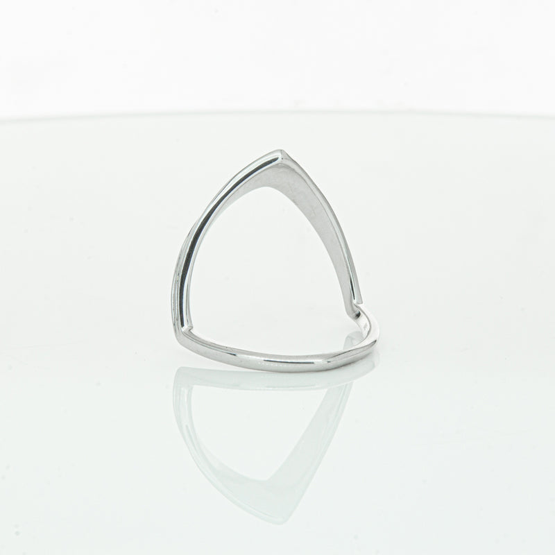 Sterling Silver V shaped Ring-Ring-Walker & Hall