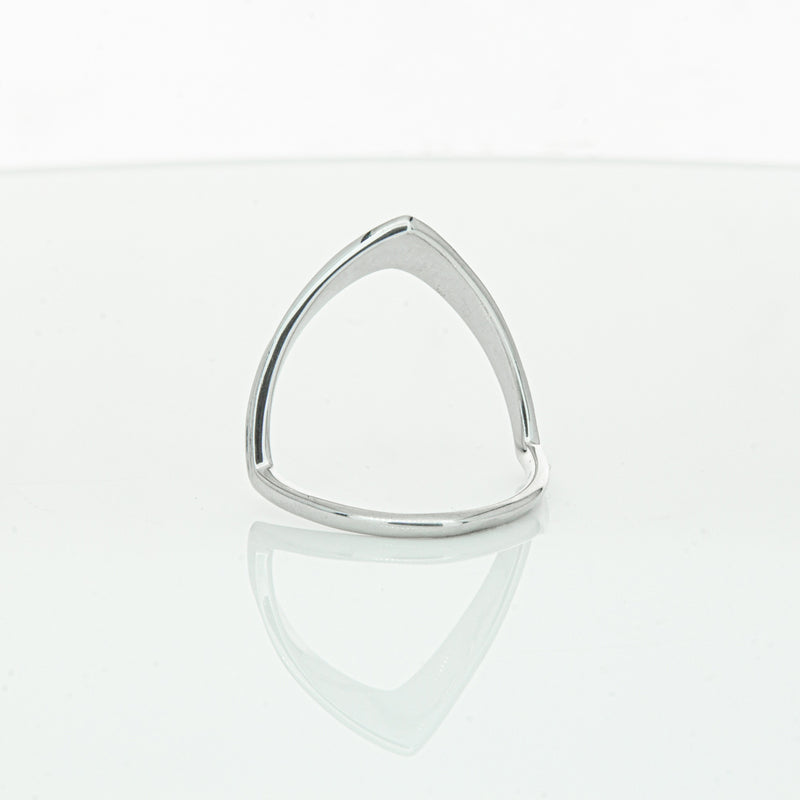 Sterling Silver V shaped Ring-Ring-Walker & Hall