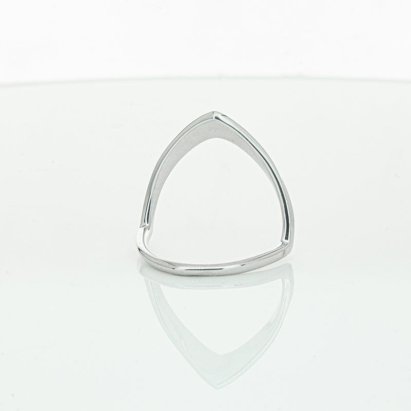 Sterling Silver V shaped Ring-Ring-Walker & Hall