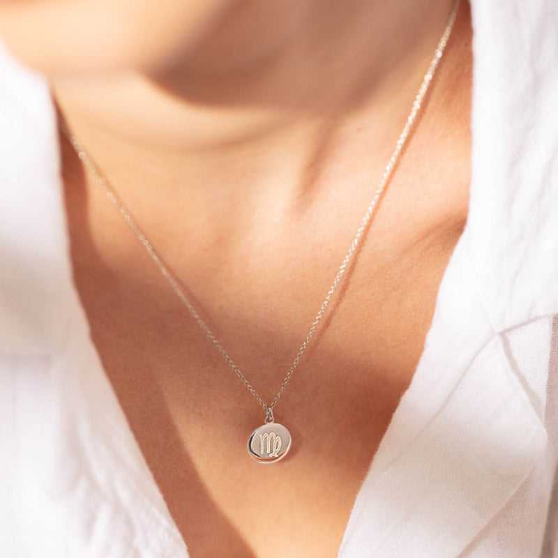 Sterling Silver Pebble Pendant-Necklace-Walker & Hall