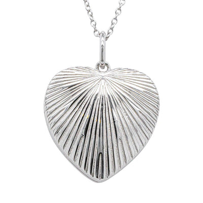 Sterling Silver Guiding Light Heart Locket-Necklace-Walker & Hall