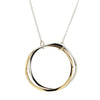 9ct Yellow Gold & Sterling Silver Entwined Pendant-Necklace-Walker & Hall